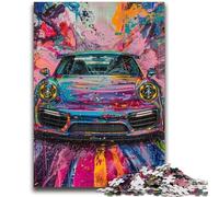 Puzzles for Adults And Teenagers Sports Car Graffiti Adult Jigsaw,Brain Intelligence Challenge Addictive Toys for Home Decoration (38x26cm)