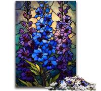 Puzzles for Adults And Teenagers Stained Glass Flowers Teenager Jigsaw,Stress Reliever Difficult Challenge Unique Home Decor And Gifts (38x26cm)