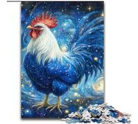 Puzzles for Adults And Teenagers Starry Sky Rooster, Family Game Stress Reliever Difficult Challenge A Work of Art for Ages 14+ (Size 50x75cm)