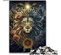 Puzzles for Adults And Teenagers Sunflower Pride Lion, Suitable for People Aged 14 And Above Educational Games Secret Santa Gifts (Size 26x38cm)