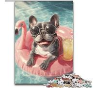 Puzzles for Adults And Teenagers Swimming Pug, Suitable for People Aged 14 And Above Educational Games Secret Santa Gifts (Size 26x38cm)