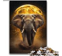 Puzzles for Adults And Teenagers The Moon And The Elephant,Stress Reliever Difficult Challenge with Matching Poster And Trivia Sheet 38x52cm