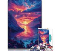 Puzzles for Adults And Teenagers The Sea at Sunset 1000 Piece Jigsaw,Challenging Game Gifts for Is Ideal As A Gift for The Whole Family (size 75x50cm)
