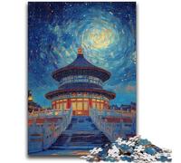 Puzzles for Adults And Teenagers The Temple of Heaven Teenager Puzzles,Interesting Stress Reduction Parent-child Interaction (50x75cm)