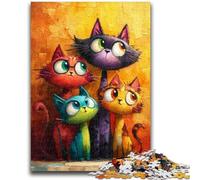 Puzzles for Adults And Teenagers Three Cats Challenging Game Toys Deal As Gifts for The Whole Family for Ages 14+ 26x38cm