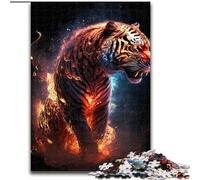 Puzzles for Adults And Teenagers Tiger Fire, Challenging Game Toys Wall Decoration Unique Birthday And Xmas Gifts (Size 50x75cm)