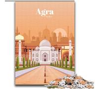 Puzzles for Adults And Teenagers Travel to Agra Challenging To Complete But Fun And Humorous with Matching Poster And Trivia Sheet (38x52cm) 1000pcs