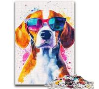 Puzzles for Adults And Teenagers Watercolor Beagle Teenager Jigsaw,Stress Reliever Difficult Challenge Unique Home Decor And Gifts (38x26cm)