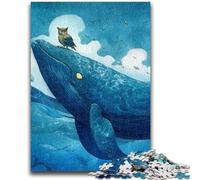 Puzzles for Adults And Teenagers Whales And Owls Jigsaw,Educational Games Home Decoration Suitable for Desktop Decoration (50x75cm)