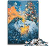 Puzzles for Adults And Teenagers White Lion Decompressing Intellectual Educational Toy Great Gifts And Toys 26x38cm