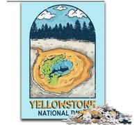Puzzles for Adults And Teenagers Yellowstone National Park Family Entertainment Toys with Matching Poster And Trivia Sheet (50x75cm) 1000pcs