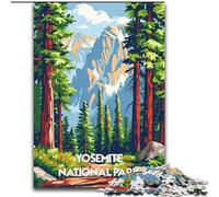 Puzzles for Adults And Teenagers Yosemite National Park Poster Challenging To Complete But Fun And Humorous with Matching Poster And Trivia Sheet (50x75cm) 1000pcs