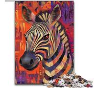 Puzzles for Adults And Teenagers Zebra Art, Family Game Stress Reliever Difficult Challenge Enhance Love between Couples (Size50x75cm)