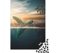 Puzzles for Adults And Turtle 500 Piece Jigsaw Puzzle Game Wooden Puzzle for Adults & for Age 18 And Up Brain Teaser Game 500pcs (52x38cm)