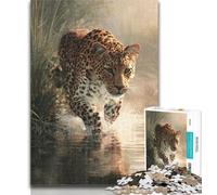 Puzzles for Adults Animal Cheetah Adult Jigsaws 1000 Pieces Difficult,Challenging Game for The Whole for Women, Gifts for Men 26x38cm