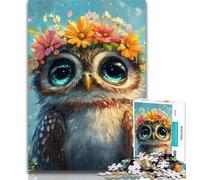Puzzles for Adults Animal Owl Adult Jigsaw Puzzles 1000 Pieces,Family Game Stress Reliever Difficult Challenge Great Gifts And Toys 26x38cm