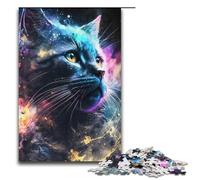 Puzzles for Adults Animal Universe Black Cat 1000 Piece Paper Jigsaw for Kids Age 14 Years Up Home Decoration 1000 PCS(38x26cm)
