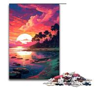 Puzzles for Adults Anime Art Landscape 1000 Piece Wooden Jigsaw for Kids Age 14 Years Up Home Decoration 1000PCS(75x50cm)