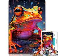 Puzzles for Adults Art Animal Frog Jigsaw Puzzles for Adults 1000 Pieces,Educational Stress Relief Toy Great Gifts And Toys 50x75cm