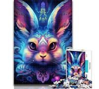 Puzzles for Adults Art Rabbits 1000 Piece Jigsaw Puzzles for Teenagers Gifts,Toys Educational Games Stress Relieving Wall Decoration 26x38cm