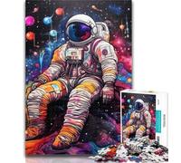 Puzzles for Adults Artistic Astronauts 1000 Piece Jigsaw Puzzles for Teenagers Gifts,Toys Educational Games Stress Relieving Wall Decoration 26x38cm