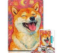 Puzzles for Adults Artistic Shiba Inu Jigsaws 1000 Pieces for Adults,Toys Educational Games Stress Relieving Parent-child Interaction 50x75cm