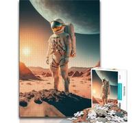 Puzzles for Adults Astronaut on New Planet 1000 Piece Jigsaw Puzzles,Learning Educational Toys Family Games Birthday Present, Gifts (50x75cm)
