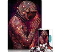Puzzles for Adults Astronaut Praying Jigsaws Puzzles 1000 Pieces for Adults Gifts,Family Entertainment Toys Is Ideal As A Gift for The Whole Family 26x38cm