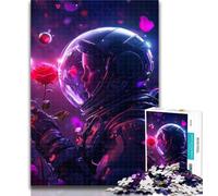 Puzzles for Adults Astronaut Rose Jigsaws Puzzles 1000 Pieces for Teenagers Gifts,DIY Birthday Gifts for Teens And Adults 50x75cm