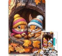 Puzzles for Adults Baby Squirrel 1000 Piece Jigsaw Puzzles for Adults,Family Game Birthday Gifts.Challenge High Difficulty 26x38cm