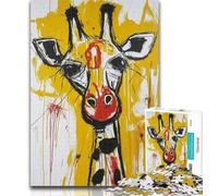 Puzzles for Adults Basquiat Giraffe 1000 Pieces Jigsaw Puzzles For Teens And Adults,Learning Educational Toy for Is Ideal As A Gift for The Whole Family 50x75cm