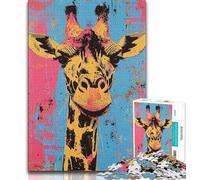 Puzzles for Adults Basquiat Giraffe Puzzles for Teenagers 1000 Pieces,Relax Games Is Ideal As A Gift for The Whole Family (26x38cm)