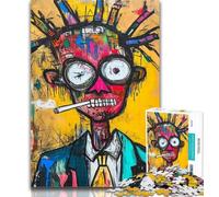 Puzzles for Adults Basquiat Style Adult Jigsaw Puzzles 1000 Pieces,Family Game Stress Reliever Difficult Challenge Great Gifts And Toys 26x38cm