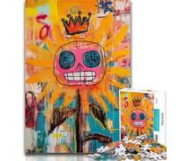 Puzzles for Adults Basquiat-style Sunflowers 1000 Pieces Jigsaw Puzzles For Teens And Adults,Learning Educational Toy for Is Ideal As A Gift for The Whole Family 50x75cm