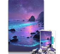 Puzzles for Adults Beach Milky Way Night View Adult Jigsaw Puzzles 1000 Pieces,Family Game Stress Reliever Difficult Challenge Great Gifts And Toys 26x38cm