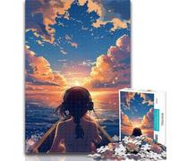 Puzzles for Adults Beautiful Anime Landscape Jigsaw Puzzles for Adults 1000,Learning Educational Toys Family Games Birthday Present, Gifts 50x75cm