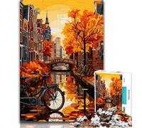 Puzzles for Adults Bicycle on The Bridge Adult Jigsaw Puzzles 1000 Pieces,Family Game Stress Reliever Difficult Challenge Great Gifts And Toys 50x75cm