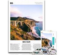 Puzzles for Adults Big Sur 1000 Piece Jigsaw Puzzles,Learning Educational Toys Family Games Birthday Present, Gifts 75x50cm