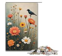 Puzzles for Adults Birdsong And Flowers 1000 Piece Wooden Jigsaw for Kids Age 12 Years Up Home Decoration 1000 PCS(38x26cm)