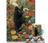 Puzzles for Adults Black Cat Jigsaws Puzzles 1000 Pieces for Teenagers Gifts,Train Your Brain And Hands Birthday Present, Gifts 50x75cm
