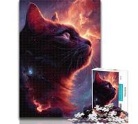 Puzzles for Adults Black Cat Nebula 1000 Pieces Jigsaw Puzzles for Adults And Teens,with Fully Interlocking Randomly Shaped Pieces for And 14 Years Old 50x75cm