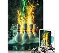 Puzzles for Adults Bowling Sport Jigsaw Puzzles for Adults 1000 Piece,Fun Activity for Home, Rainy Days Toys, Birthday Gifts 26x38cm