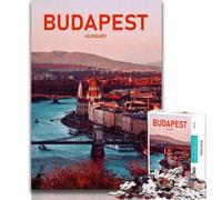 Puzzles for Adults Budapest Travel Poster ART 1000 Piece Jigsaw Puzzles,Learning Educational Toys Family Games Birthday Present, Gifts 26x38cm