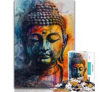 Puzzles for Adults Buddha Statues Adult Jigsaws 1000 Pieces Difficult,Toys Educational Games Stress Relieving Artists Collection, Fine Art (50x75cm)