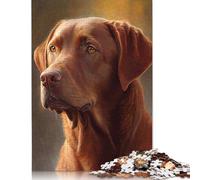 Puzzles for Adults Chesapeake Bay Retriever 500 Piece Jigsaw Puzzles Wood Puzzle for Adults And Age 18 Years Up Puzzle Fun Puzzles Games 500pcs (52x38cm)