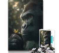 Puzzles for Adults Chimpanzees And Butterflies Jigsaw Puzzles for Teenagers,Toys Educational Games Stress Relieving Parent-child Interaction 26x38cm