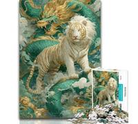 Puzzles for Adults Chinese Style Tiger 1000 Pieces Jigsaw Puzzles For Teens And Adults,Learning Educational Toy for Is Ideal As A Gift for The Whole Family 26x38cm