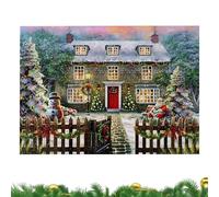 Puzzles for Adults | Christmas Landscape Adult Jigsaw Puzzles - Fun Games Interactive Toys for Birthday Holiday Party Favors Kids Friends Christmas Decorations