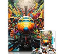 Puzzles for Adults Colorful Airplane 1000 Piece Jigsaw Puzzles for Adults Gifts,Interesting Stress Reduction Parent-child Interaction 26x38cm