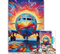 Puzzles for Adults Colorful Airplane 1000 Piece Jigsaw Puzzles for Teenagers,Educational Games Home Decoration Deal As Gifts for The Whole Family 26x38cm